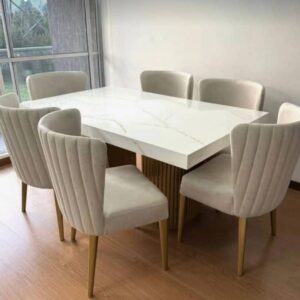 Imported Look 6 Seater Marble Dining Set – Best for Homes